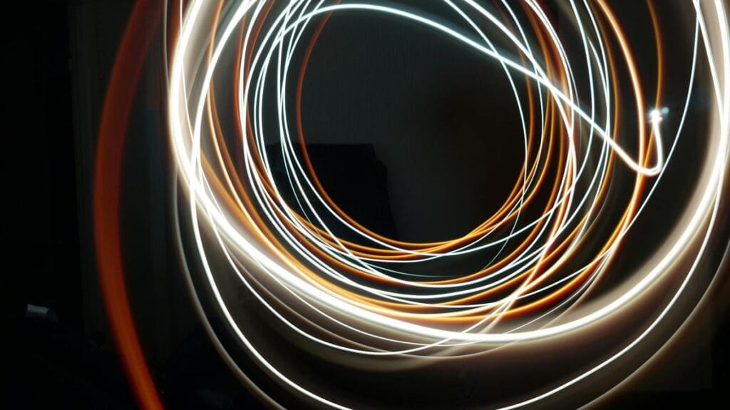 circles ray of lights